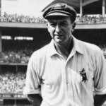 Bradman at Brockton Oval in Vancouver in 1932 during Australian North American Tour-by Michael Roberts