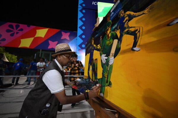 ICC introduces ‘Cricket’s Greatest Canvas’ with Padma Shri Indian painter Paresh Maity to immortalise the biggest Cricket World Cup – Article Courtesy of ICC. © ICC 2023 (media contact; Trevine Rodrigo – ICC approved media partner) - eLanka