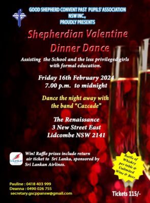 Shepherdian Valentine's Dinner Dance - 16th February 2024 - 7.00 PM 12 AM ( Sydney Event )