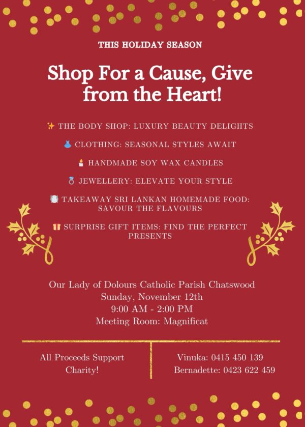 Shop for a Cause,Give from the Heart - 12th November 2023 - 9.00 AM To 2.00 PM ( Sydney Event )