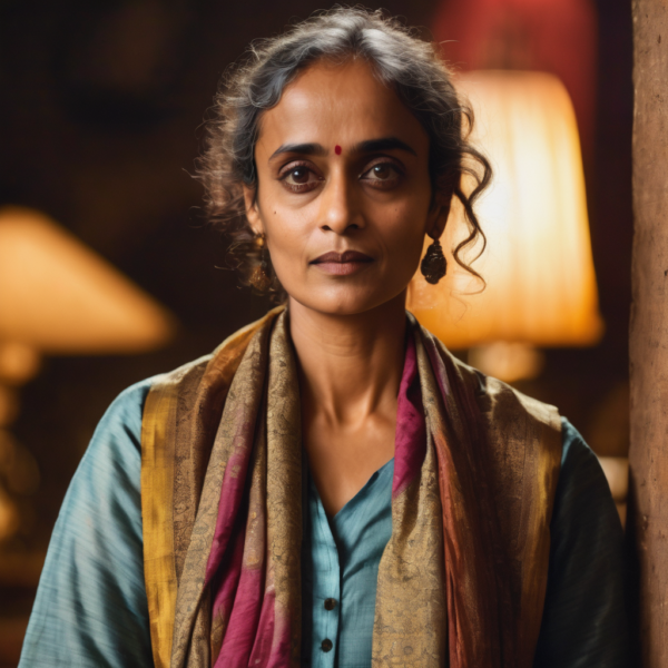 The Booker prize-winning Indian novelist Arundhati Roy