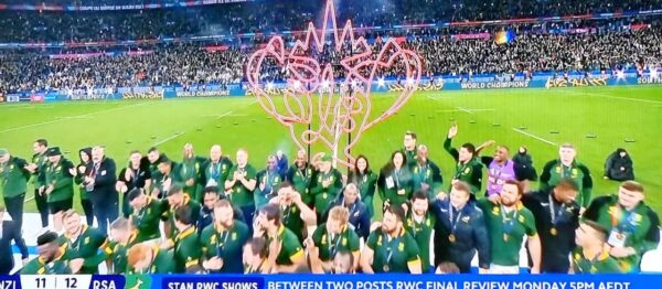 Undermanned All Blacks undone by ferocious Springboks. One point nail biter makes South Africa the only four time World Cup winner. - BY TREVINE RODRIGO IN MELBOURNE. (eLanka Sports editor)