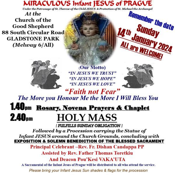 21st Annual celebration of the Feast of Infant JESUS-14th january 2024 ( Melbourne Event )
