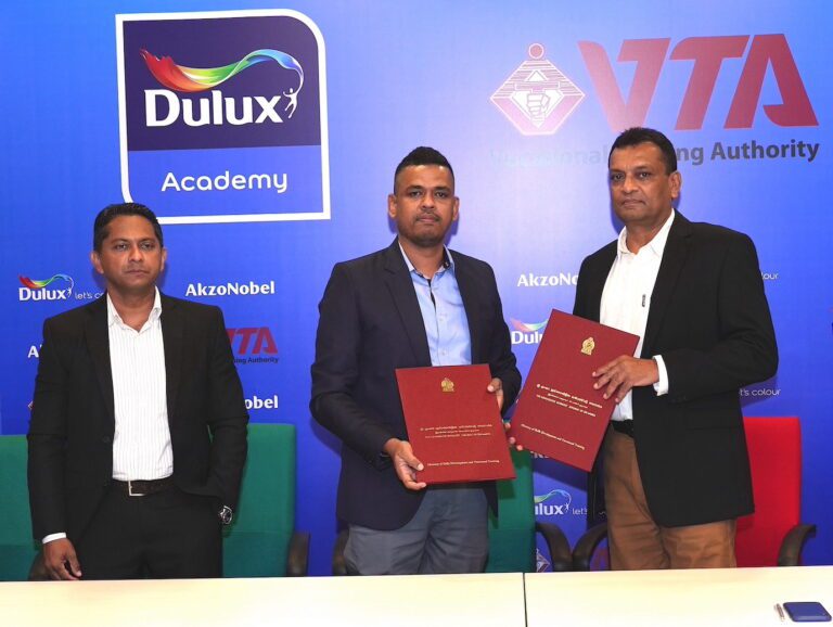 AkzoNobel-Vocational Training Authority (VTA) partnership to enhance skills of local painter community, providing greater employment opportunities in Sri Lanka and abroad