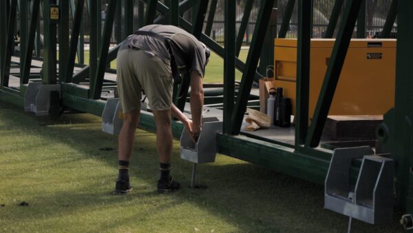 Drop-in pitches installed at Perth Stadium ahead of the upcoming NRMA Insurance West Test between Australia and Pakistan - eLanka