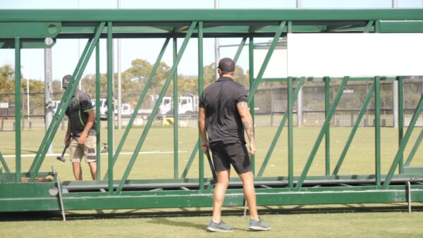 Drop-in pitches installed at Perth Stadium ahead of the upcoming NRMA Insurance West Test between Australia and Pakistan - eLanka
