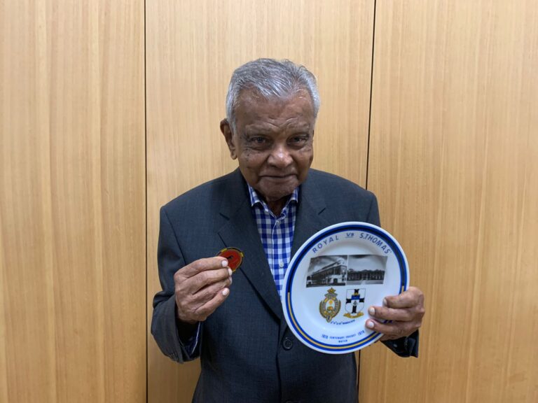 HONOURING OBA’S MOST SENIOR MEMBER – (Tissa) Hemapala Piyatissa  Goonatilaka  )