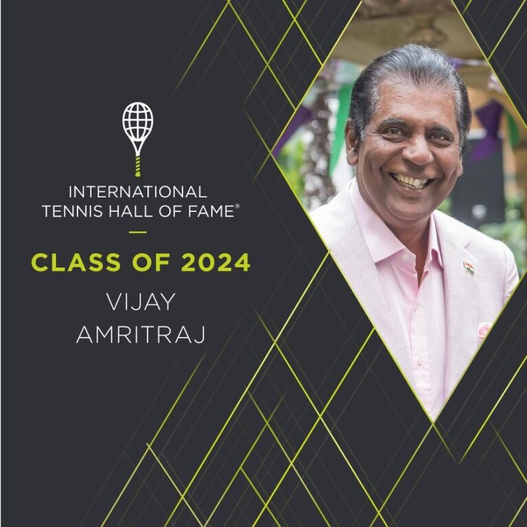 International Tennis Hall of Fame – Class of 2024 – Vijay Amritraj image source: Times of Sri Lanka International 365