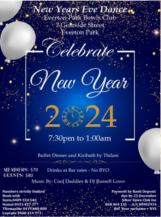 New Year Eve Dance - 31st December - 7.30 PM To 1.00 AM ( Queensland Event ) - eLanka