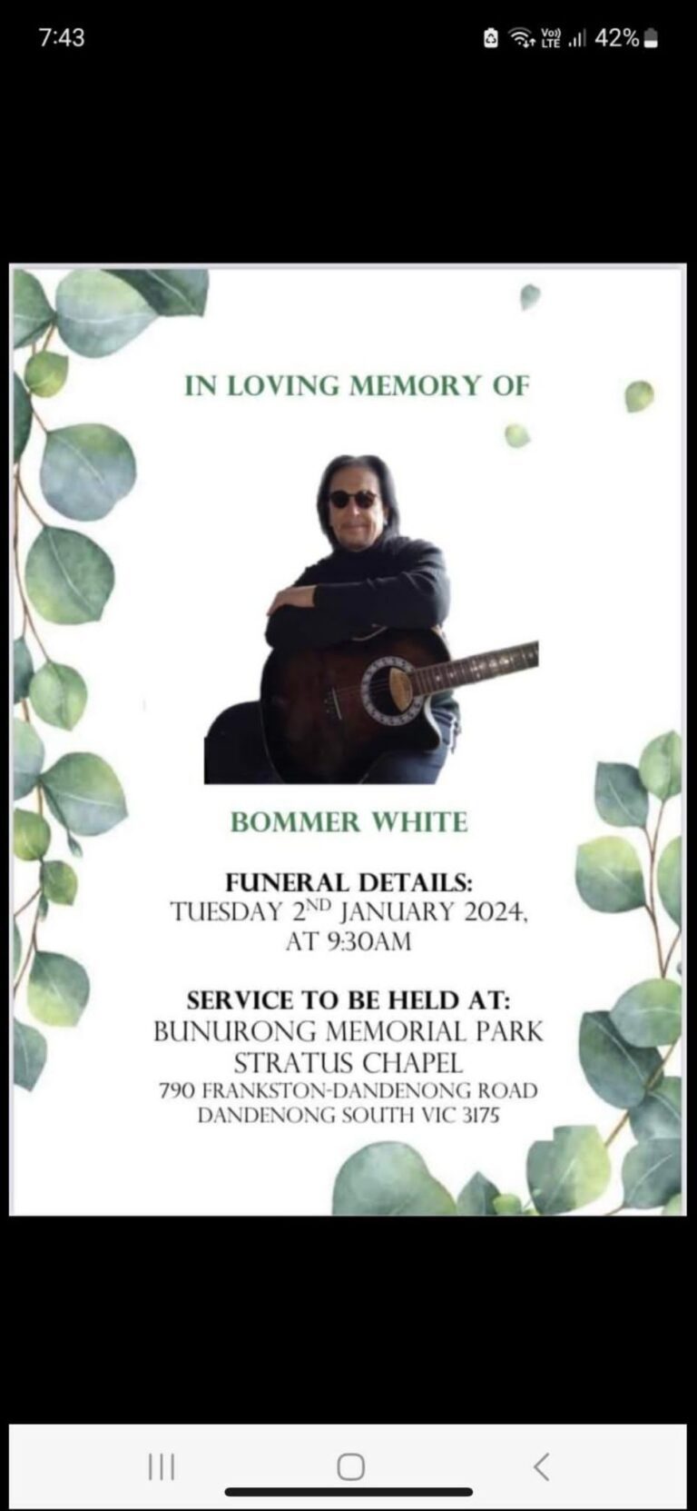 Re Bomers Funeral Service