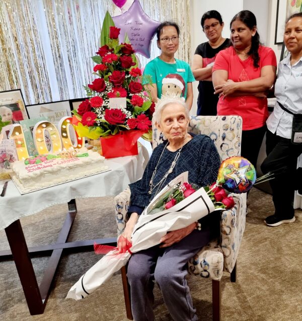 Round two of three. Carmen De Vos celebrates her fantastic milestone 100th. The family and everyone who knows her are rapt - by Trevine Rodrigo - eLanka