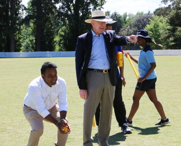 The Governor-General and Mrs Hurley, at Canberra Grammar School for the DreamCricket Gala Day - by Johann Dias Jayasinha