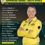 Australian women's T20I and ODI squads announced for CommBank International series; Governor-General's XI confirmed (2)
