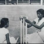 Curator Arul Mary 1948 - probably the one and only Lady Cricket Ground curator in the world
