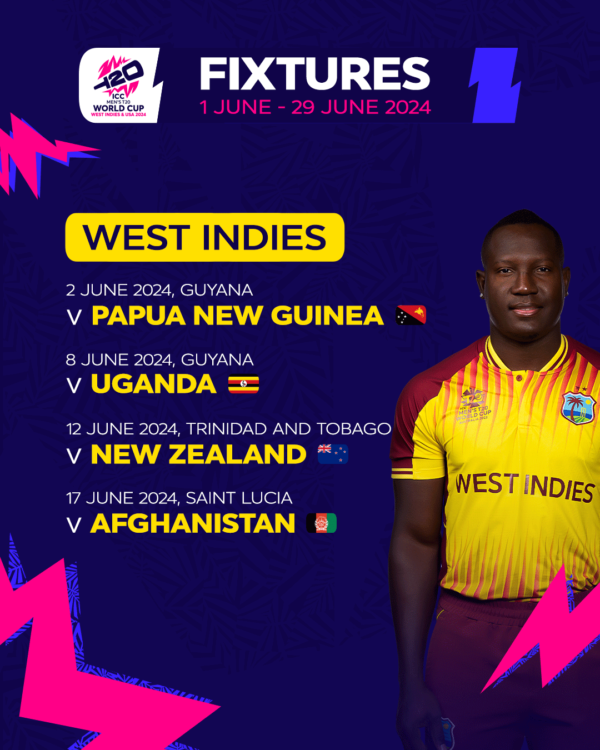 Fixtures revealed for historic ICC Men's T20 World Cup 2024 in West Indies and the USA – Sent by ICC media partner – By Trevine Rodrigo (eLanka Sports editor)