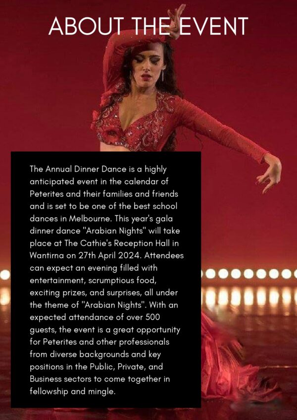 SPECTACULAR PETERITE MELBOURNE OBSC DANCE - Arabian Nights - 27 April 2024 - 6.30 PM To 1.00AM (Melbourne event)