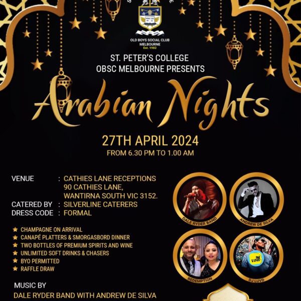 SPECTACULAR PETERITE MELBOURNE OBSC DANCE - Arabian Nights - 27 April 2024 -6.30 PM To 1.00AM (Melbourne event)