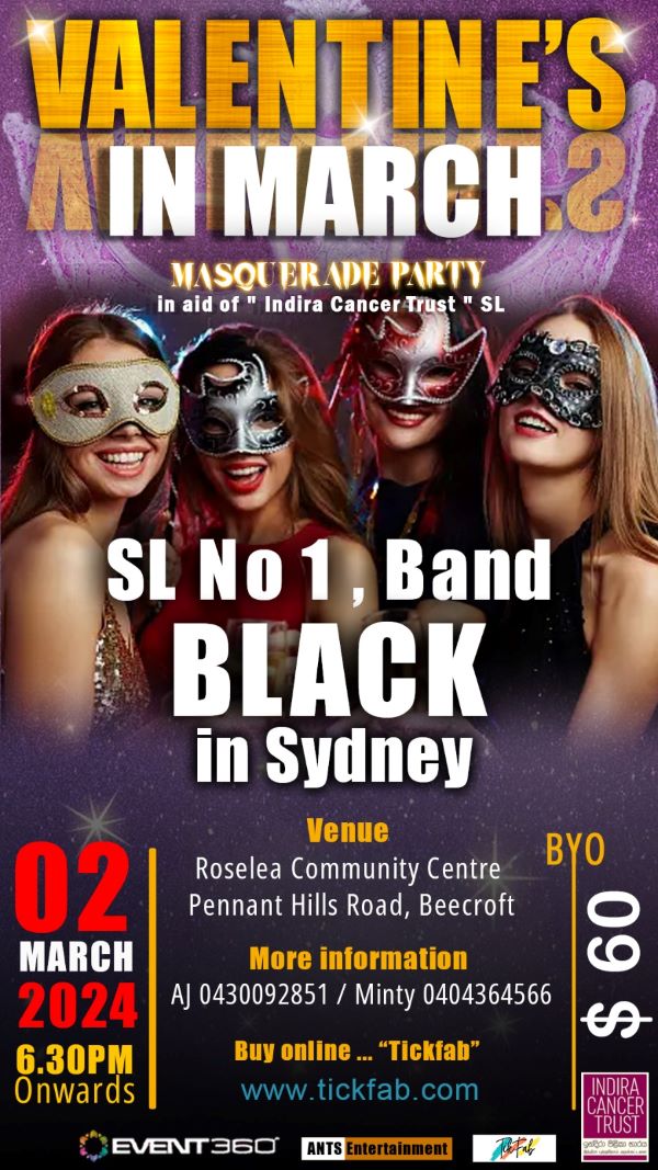 Dance With Black – 2nd March 2024 – 7.00 PM ( Sydney Event )- elanka