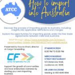 How to import into Australia - 27 MARCH 2024 - 600 PM TO 800 PM ( Melbourne Event )