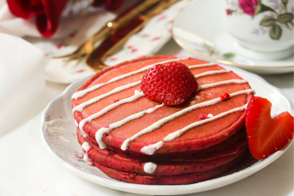 Decadent Red Velvet Pancakes with Cream Cheese Drizzle – By Malsha – eLanka