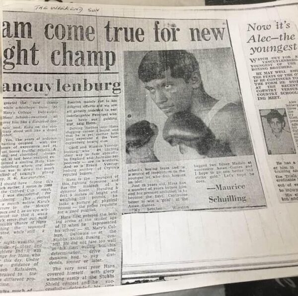 Hans Van Culenburg An All-Time Boxing hero - By Lawrence Machado (1)