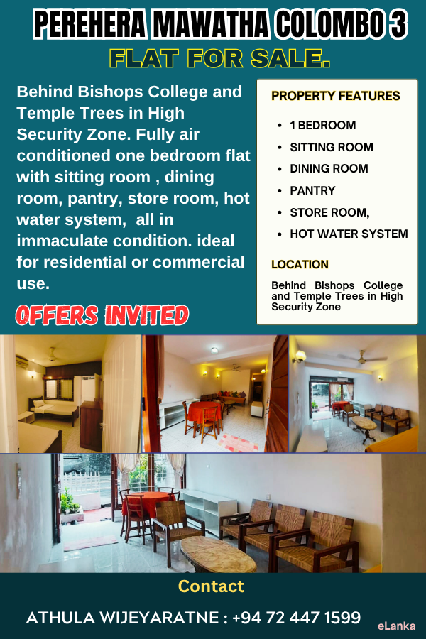 Flat For Sale -PEREHERA MAWATHA COLOMBO 3