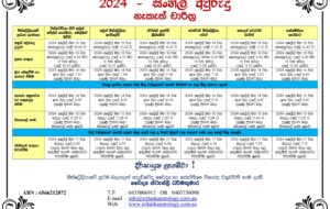 Aurudu Nakath 2024 – in Sinhala ( සිංහල අවුරුදු නැකත් චාරිත්‍ර )