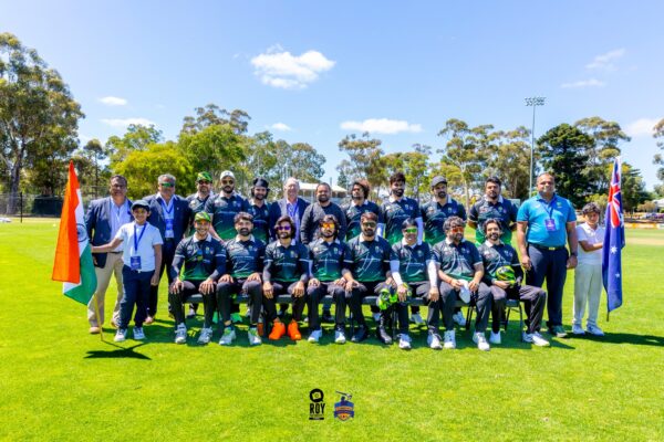 The Tollywood film stars in a Celebrity Cricket Carnival in Melbourne for the 1st time Champions in the T20 exhibition match. By CCC in Melbourne - sent by Johann Dias Jayasinha