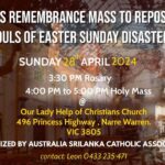 ASLCAN 5 YEARS REMEMBRANCE MASS TO REPOSE THE SOULS OF EASTER SUNDAY DISASTER - 28th APRIL 2024 - ( Melbourne Event )