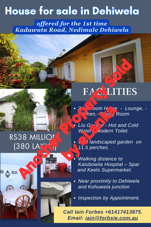 Another Property Sold by eLanka