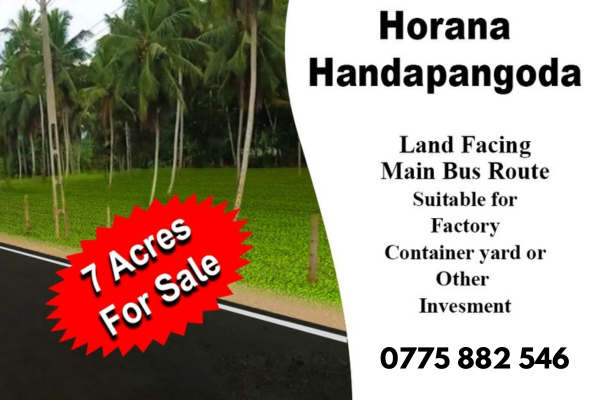 7 Acre Prime Industrial Land for Sale in Hadapangoda, Horana (Aerial View)