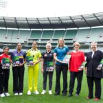 Media opportunity of Ellyse Perry, Nick Hockley and Christina Matthews as Australian Cricket launched its Women and Girls Action Plan at the MCG