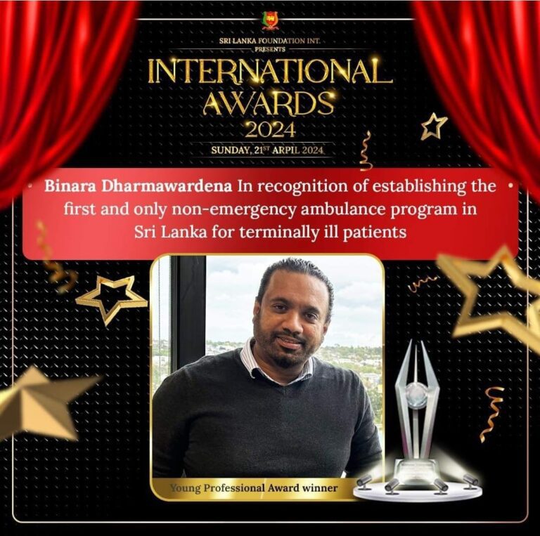 Sri Lanka Foundation Inc in the USA – International Awards – Binara Dharmawardena