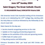St. Anthony's College, Kandy CELEBRATING 170 - June 16th Sunday 2024 - 10.30 am ( Melbourne Event ),,