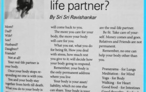 Who is your life partner? – By Sri Sri Ravishankar
