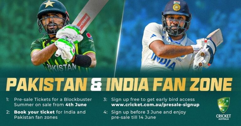 CA reveals sale dates for India and Pakistan fan zones for season 24/25