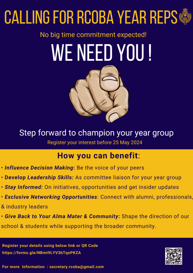 Calling For RCOBA Year Reps