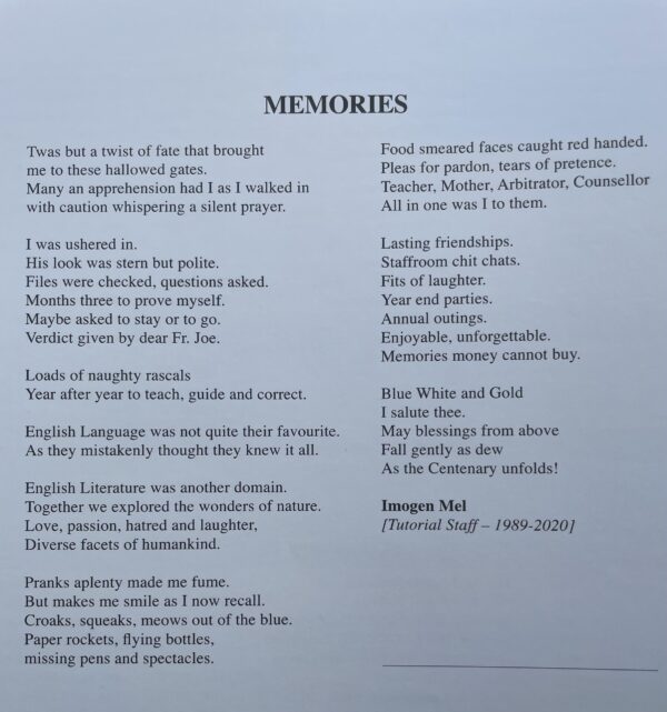 OBITUARY - MISS IMOGEN MEL (STAFF) - Peterite Global Network