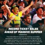 Record 67% increase in demand for Border-Gavaskar Tests Tickets on opening day of priority sale for Australian Summer 2425