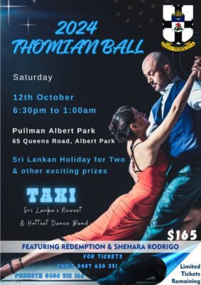 The Thomian OBA proudly invites you to THOMIAN BALL