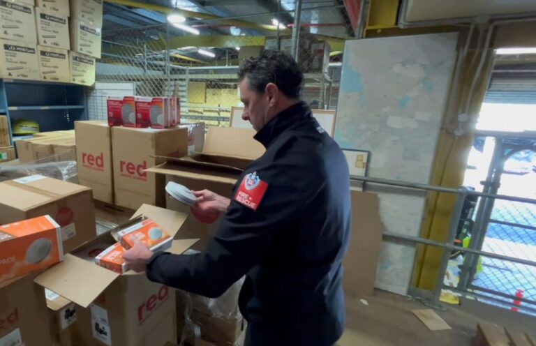 VISION ALERT*** First batch of 5,000 new smoke alarms arrives at Fire and Rescue NSW | Sydney