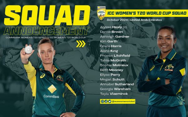 Australia name squad for CommBank Women’s T20 Series, ICC Women’s T20 World Cup
