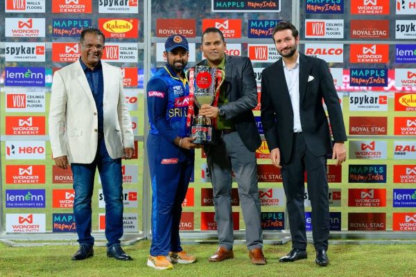 Sri Lanka cricket team celebrating a victory on the field