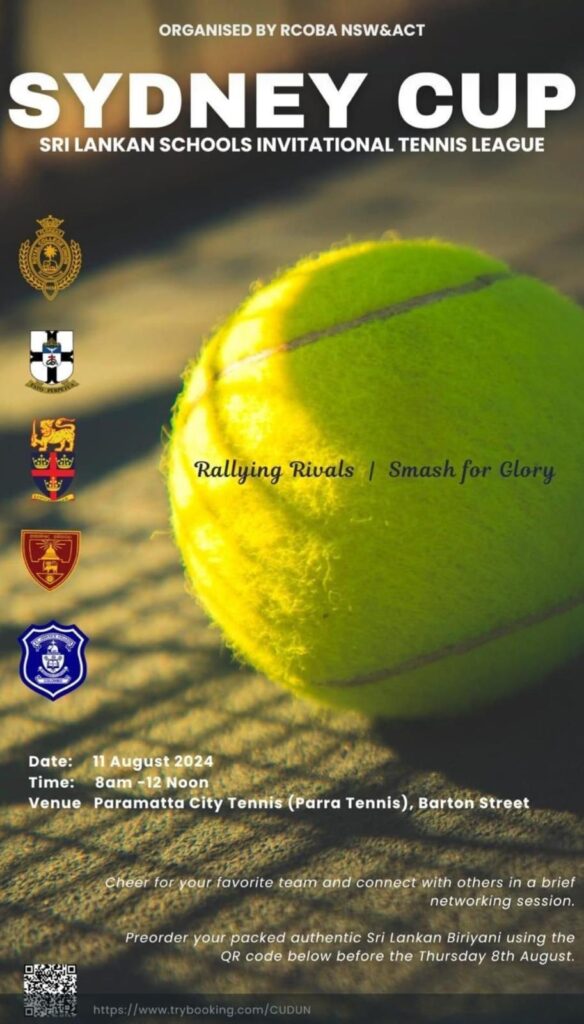 Sri Lankan Schools in Tennis for the RCOBA Sydney Cup, at Parramatta City Tennis.