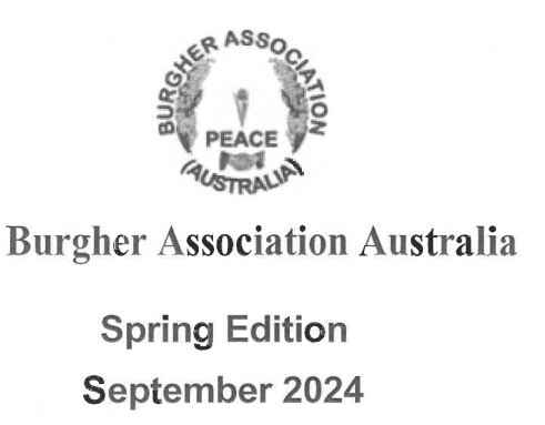 The Burgher Association Australia Spring 2024 Bulletin issue