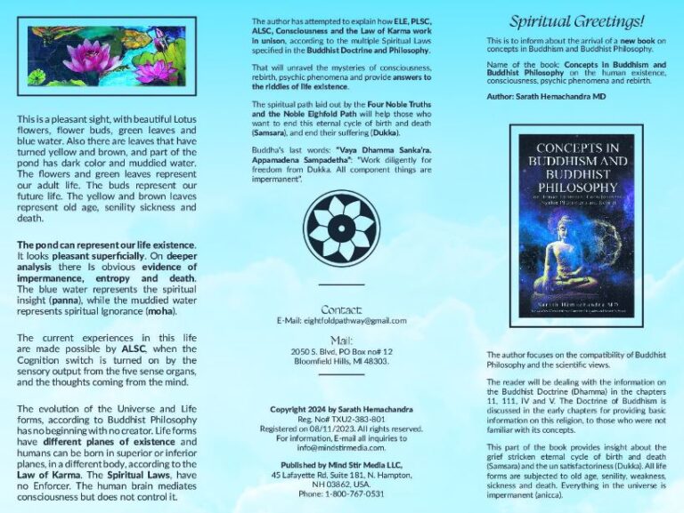 The publishing of a book on the Concepts in Buddhism and Buddhist Philosophy – By  Sarath Hemachandra