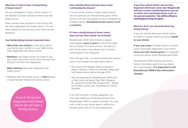 Breast cancer and family history