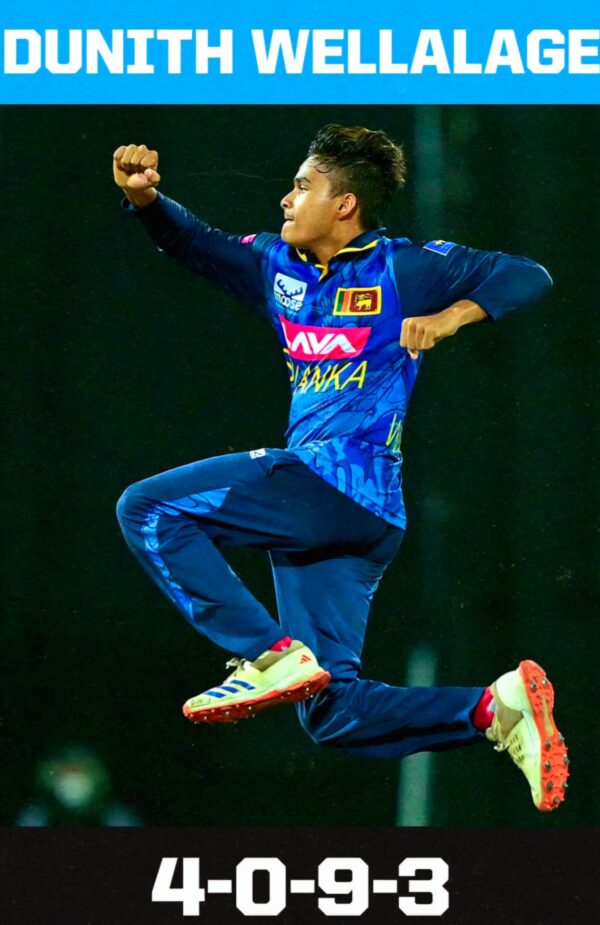 Sri Lanka react in savage fashion to crush Windies in game two. Debutante Dinuth Wellalage has West Indian batters in a dizzy spin. - BY TREVINE RODRIGO IN MELBOURNE.  (eLanka Sports Editor) (2)