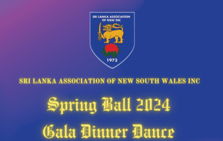 Sri lanka Association NSW INC – Spring Ball 2024 – Gala Dinner Dance – Dance Souvenir Magazine (19 October 2024).