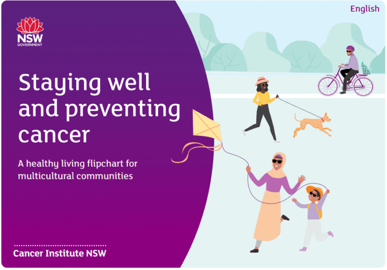 Staying well and preventing cancer –  A healthy living flipchart for multicultural communities
